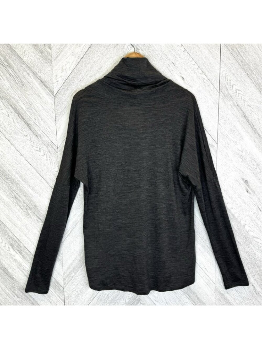Icebreaker Merino Wool Cowl Neck Pullover Top Womens Size XL Gray Long Sleeve - Picture 5 of 5